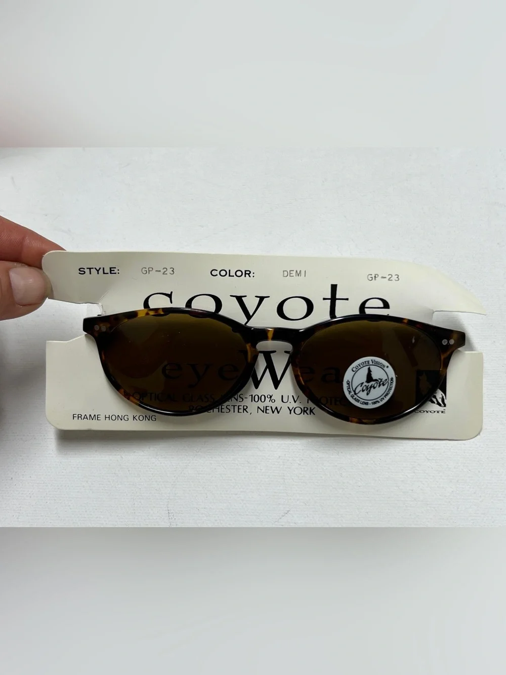 Vintage Coyote Vision GP-23 Tortoise Sunglasses Brown Lens NOS w Box